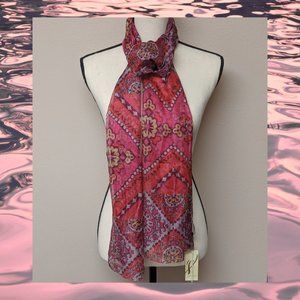 COLLECTION XIIX Geisha Oblong Red Wrap Scarf